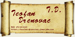 Teofan Drenovac vizit kartica